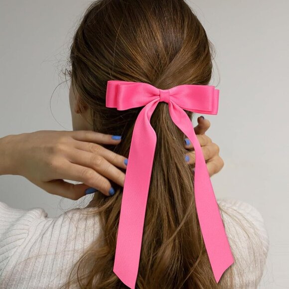 Silky Satin Hair Bows Bulk 20 Pieces Hair Clips for Women and Girls main image 6